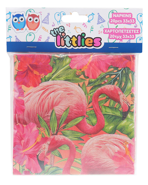 ΧΑΡΤΟΠΕΤΣΕΤΕΣ ΠΑΡΤΥ THE LITTLIES FLAMINGO 33X33EK. 20TEM  000646616