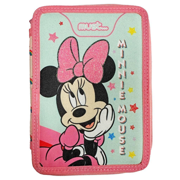 Κασετίνα Διπλή Γεμάτη Disney Minnie Mοuse Must