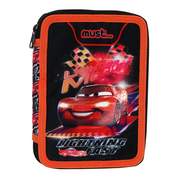 Κασετίνα Διπλή Γεμάτη Disney Cars Lighting Fast Must