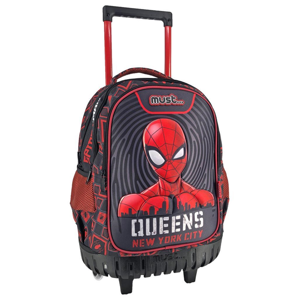 Σχολική Τσάντα Τρόλεϊ Δημοτικού Spiderman Queens New York City Must 3 Θήκες