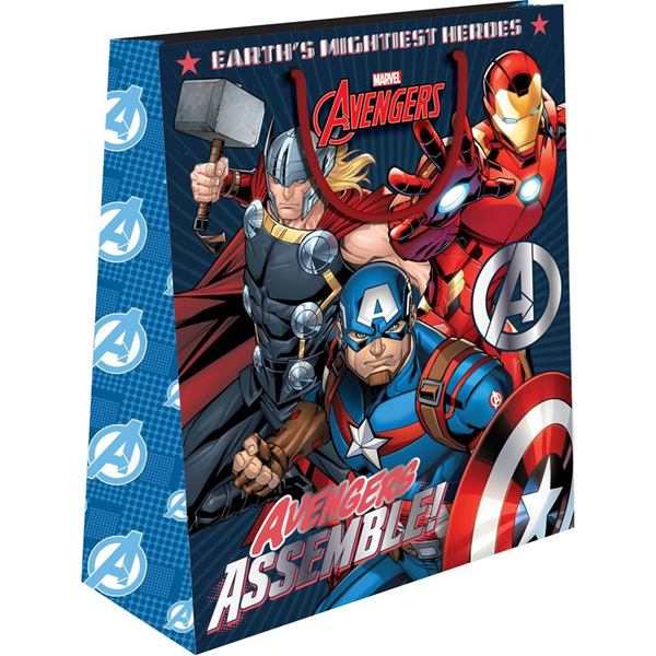 ΣΑΚΟΥΛΑ ΔΩΡΟΥ ΧΑΡΤΙΝΗ 26X12X32 AVENGERS ΜΕ FOIL 2ΣΧ Ν