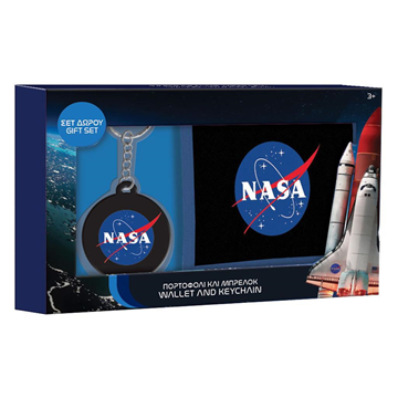 Πορτοφόλι NASA με μπρελόκ σετ δώρου 18x12 εκ. 2 Σχέδια