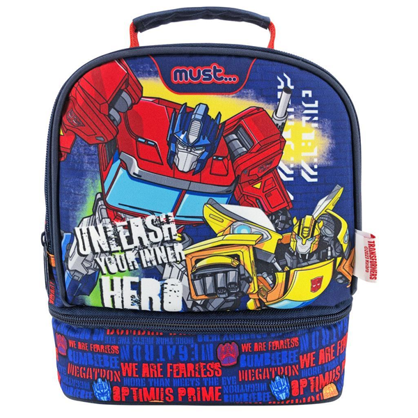 Τσαντάκι Φαγητού Ισοθερμικό Transformers Unlease Your Inner Hero Must 2 Θήκες