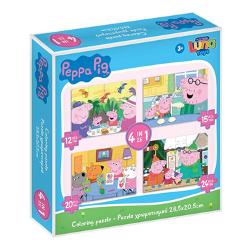 PUZZLE 4ΣΕ1 12/15/20/24ΤΕΜ 28Χ6Χ27,5ΕΚ PEPPA PIG