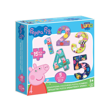 PUZZLE ΑΡΙΘΜΟΙ  1-5 ΜΕ ΤΗΝ PEPPA PIG