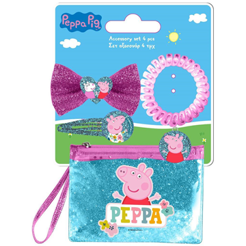 ΑΞΕΣΟΥΑΡ ΣΕΤ 4ΤΕΜ ΜΕ ΤΣΑΝΤΑΚΙ PEPPA PIG