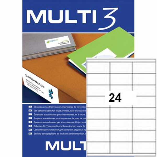 ΕΤΙΚΕΤΕΣ MULTI 3  70X35mm  Π100Φ LASER-INKJET-COPY