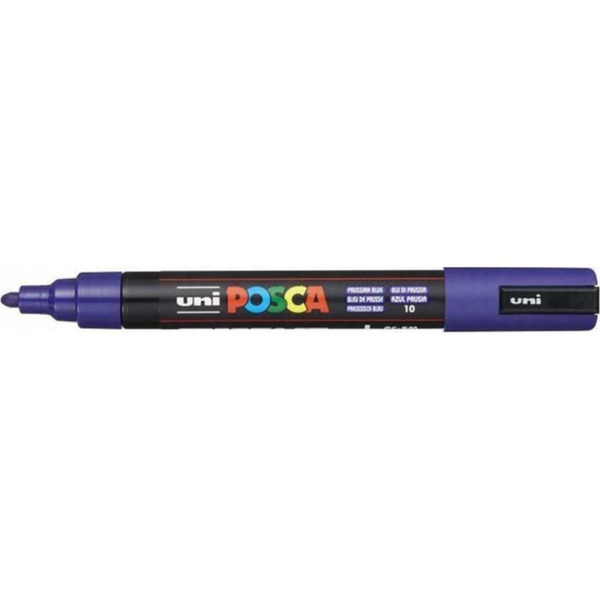 ΜΑΡΚΑΔΟΡΟΣ UNI POSCA PC-5Μ 1.8-2.5mm ΜΠΛΕ ΠΡΩΣΣΙΚΟ ΜΕΣΑΙΟΣ