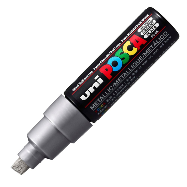 ΜΑΡΚΑΔΟΡΟΣ UNI POSCA PC-8K ΑΣΗΜΙ 8MM