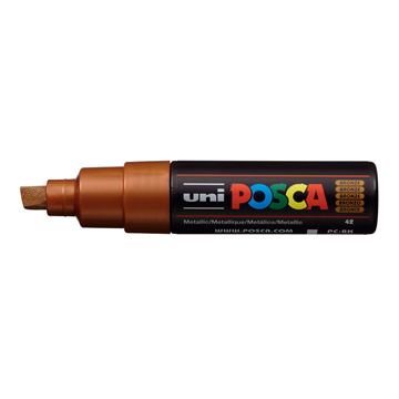 ΜΑΡΚΑΔΟΡΟΣ UNI POSCA PC-8K ΜΠΡΟΝΖΕ ΜΕΤΑΛΙΚΟ 8MM