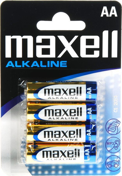 ΜΠΑΤΑΡΙΕΣ MAXELL ΑΑ ALKALINE  LR6 4TEM (ΛΗΞΗ 201/ΙΑΝ)