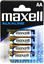 ΜΠΑΤΑΡΙΕΣ MAXELL ΑΑ ALKALINE  LR6 4TEM (ΛΗΞΗ 201/ΙΑΝ)