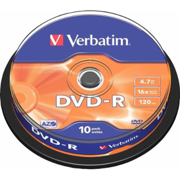 DVD-R VERBATIM 4,7 GB X16 120min  10ΑΔΑ
