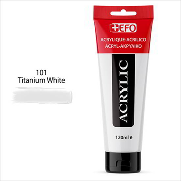 ΑΚΡΥΛΙΚΟ ΧΡΩΜΑ EFO 120ml WHITE ΛΕΥΚΟ σωληνάριο 389101