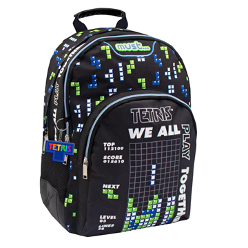 ΤΣΑΝΤΑ ΣΧΟΛΙΚΗ ΠΛΑΤΗΣ ΔΗΜΟΤΙΚΟΥ TETRIS TOP SCORE MUST GLOW IN THE DARK 3 ΘΗΚΕΣ 000504049 2022