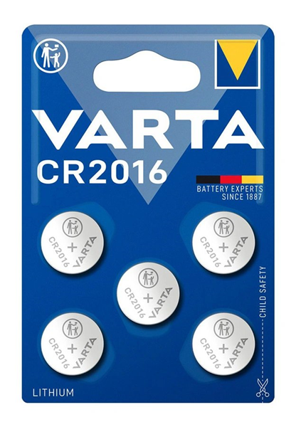 ΜΠΑΤΑΡΙΕΣ VARTA CR2016 ΣΕ ΚΑΡΤΑ 5 TEM  LITHIUM 3V