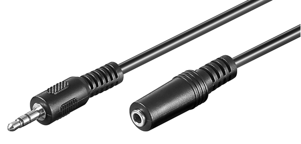 ΚΑΛΩΔΙΟ AUDIO ΠΡΟΕΚΤΑΣΗ GOOBAY καλώδιο ήχου 3.5mm 50090,M/F 3 pin stereo, 5m, μαύρο