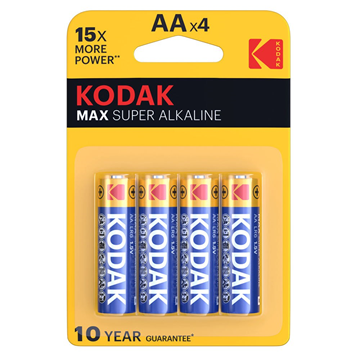 ΜΠΑΤΑΡΙΕΣ KODAK AA MAX SUPER ALKALINE LR06 SET 4 ΤΕΜ 1.5V