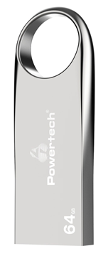 MNHMH USB POWERTECH PT-1124, 64GB, USB 3.2, ασημί