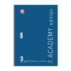 ΤΕΤΡΑΔΙΟ ΣΠΙΡΑΛ ACADEMY 21X29cm Α4 3 ΘΕΜΑΤΑ 90φ. ΑΣΟΡΤΙ ΧΡΩΜΑΤΑ 70ΓΡ
