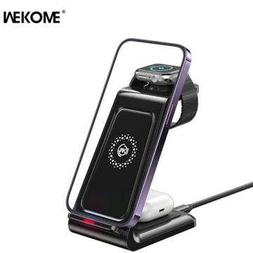 ΒΑΣΗ ΑΣΥΡΜΑΤΗΣ ΦΟΡΤΙΣΗΣ Wireless Magnetic Charger/Stand 3in1 15W WK WP-U168 Black