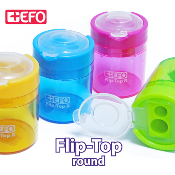 ΞΥΣΤΡΑ +EFO ΒΑΡΕΛΑΚΙ FLIP-TOP ROUND 380250 ΓΑΛΑΖΙ 5.5ΧΦ4.0cm