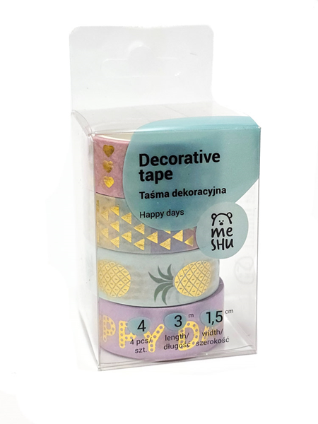 ΣΕΛΟΤΕΙΠ ΜΕ ΣΧΕΔΙΑ MESHU 4 ΡΟΛΛΑ 1,5cmX3M hapy days ΧΡΥΣΟΤΥΠΙΑ 327392