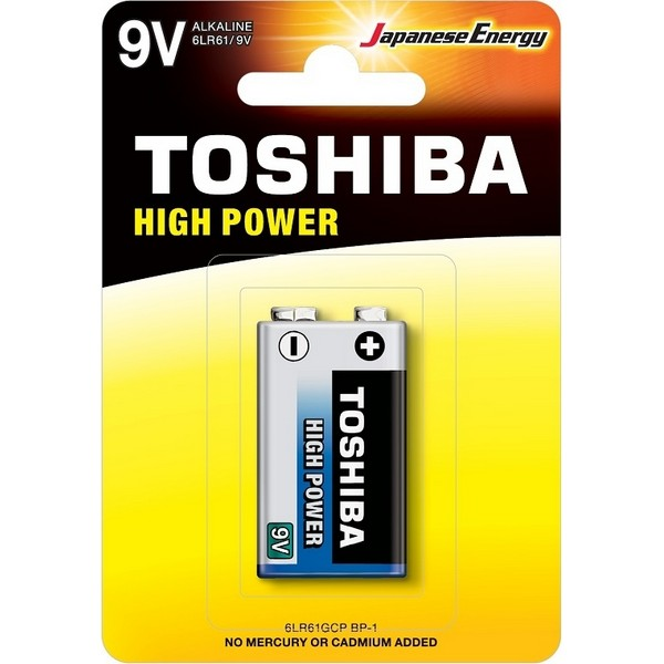 ΜΠΑΤΑΡΙΕΣ TOSHIBA HIGH POWER  1 ΤΕΜ 9V