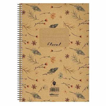 ΤΕΤΡΑΔΙΟ ΣΠΙΡΑΛ MONO SALKO FLORAL 17X25 60Φ ΘΕΜΑΤΑ 2 6442