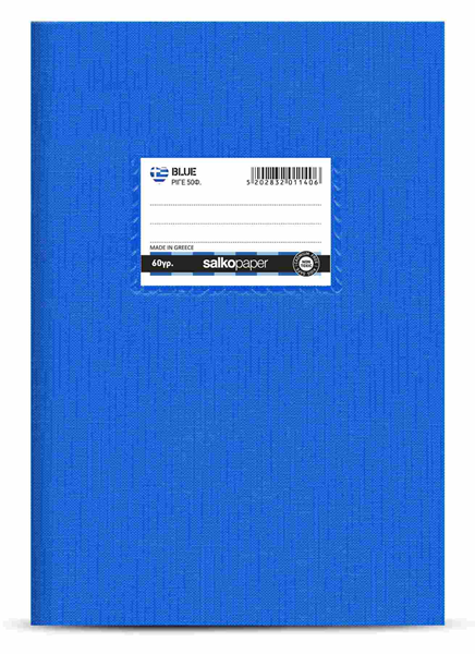 ΤΕΤΡΑΔΙΟ ΜΠΛΕ ΡΙΓΕ 17Χ25 20Φ.BLUE  60gr. W/F