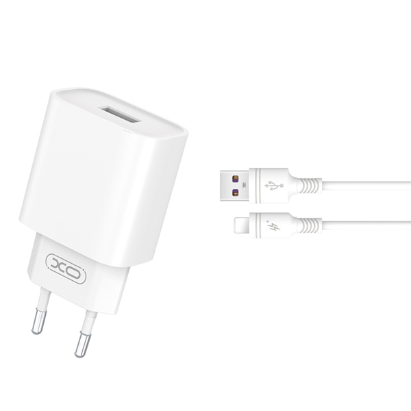 ΦΟΡΤΙΣΤΗΣ ΜΠΡΙΖΑΣ XO CE02D(EU) ΜΕ ΚΑΛΩΔΙΟ TYPE C QC 3.0 18W 1x USB white