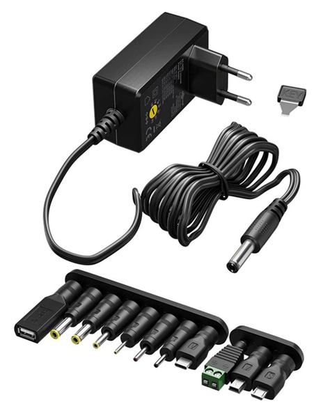 ΦΟΡΤΙΣΤΗΣ ΤΟΙΧΟΥ GOOBAY 64571 3V-12V, 7.2W/0.6A, 12 tips