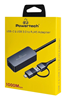 ΑΝΤΑΠΤΟΡΑΣ ΔΙΚΤΥΟΥ POWERTECH PTR-0149, USB & USB-C, 1000 Mbps, γκρι