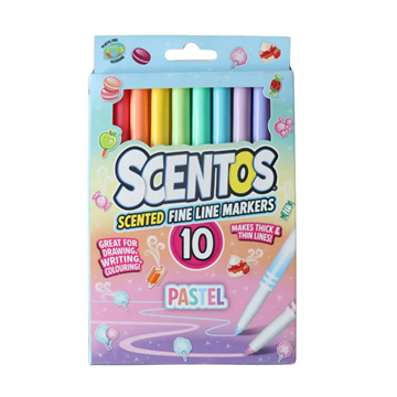 ΜΑΡΚΑΔΟΡΟΙ SCENTOS ΑΡΩΜΑΤΙΚΟΙ 10 ΧΡΩΜAΤΩΝ PASTEL ΜΕΣΑΙΑΣ ΓΡΑΦΗΣ USA 20111