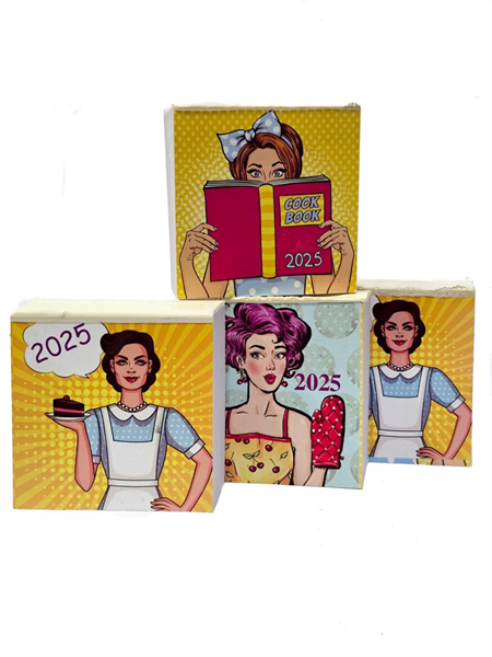 ΗΜΕΡΟΛΟΓΙΟ ΜΑΓΕΙΡΙΚΗΣ 2024 ΑΝΟΙΧΤΟ (ΚΟΛΑ ΜΟΝΟ ΠΑΝΩ) ΣΧΗΜΑ 7Χ7εκ. ΠΟΛΥΧΡΩΜΟ