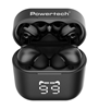 ΑΚΟΥΣΤΙΚΑ BLUETOOTH POWERTECH με θήκη φόρτισης PT-1227, TWS, ENC, 30/480mAh, μαύρα