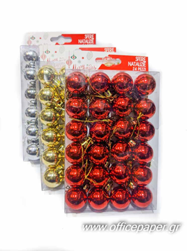 ΜΠΑΛΕΣ ΧΡΙΣΤΟΥΓΕΝΝΩΝ ΚΟΚΚΙΝΕΣ ΜΙΝΙ 3ΕΚ 24ΤΕΜΑΧΙΑ ΜΕ ΚΛΩΣΤΗ