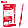 ΣΤΥΛΟ +EFO GEL PEN G-230 medium ΚΟΚΚΙΝΟ 0.7mm GRIP ΜΕ ΚΟΥΜΠΙ 382303