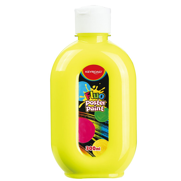ΤΕΜΠΕΡΑ KEYROAD POSTER PAINT FLUO NEON 300ml ΚΙΤΡΙΝΟ KR-972108