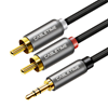 ΚΑΛΩΔΙΟ AUDIO ΠΡΟΕΚΤΑΣΗ CABLETIME καλώδιο Stereo 3.5mm σε 2x RCA AV314, 1.8m, μαύρο