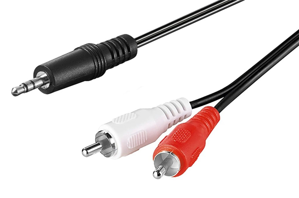 ΚΑΛΩΔΙΟ AUDIO ΠΡΟΕΚΤΑΣΗ GOOBAY καλώδιο ήχου 51649 3.5mm σε 2x RCA, 3 pin stereo, 1m, μαύρο