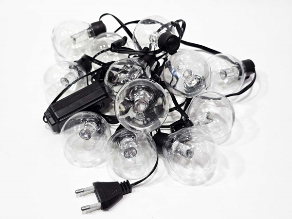 ΛΑΜΠΑΚΙΑ ΓΛΟΜΠΟΣ 12 LED ΔΙΑΦΑΝΟΙ ΜΕ ΧΡΩΜΑΤΙΣΤΑ LED ΜΗΚΟΣ 3Μ 0115479