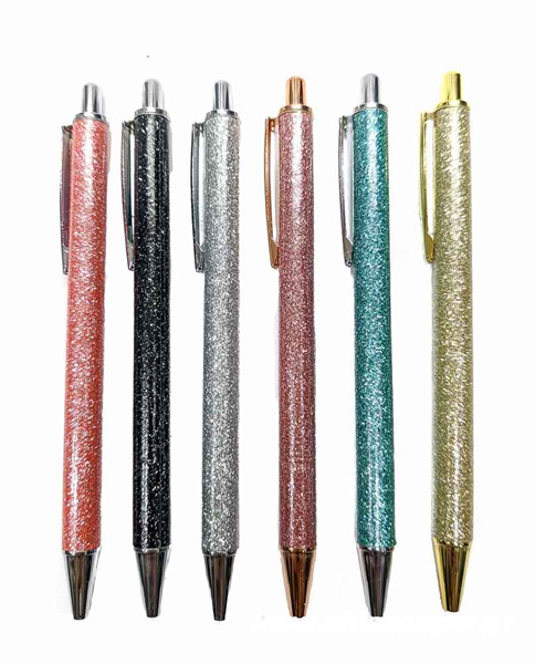 ΣΤΥΛΟ GLITTER 14εκ. ΜΕ ΚΟΥΜΠΙ ΧΡΩΜΑ ΓΡΑΦΗΣ ΜΠΛΕ 6 ΧΡΩΜΑΤΑ 16-9034