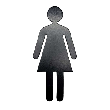 ΕΠΙΓΡΑΦΗ ΠΙΝΑΚΙΔΑ PVC ΧΟΝΔΡΟ  ΣΗΜΑ WC ΓΥΝΑΙΚΑ 7.5Χ16cm