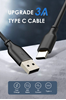 ΚΑΛΩΔΙΟ CABLETIME καλώδιο USB-C σε USB CT-CMAMN1, 15W, 480Mbps, 2m, μπλε