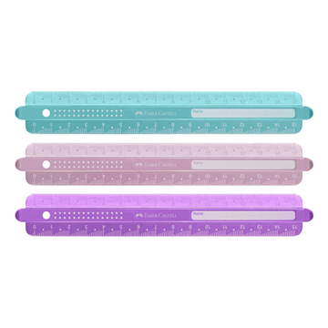 ΧΑΡΑΚΑΣ 15εκ. FABER CASTELL 3 ΧΡΩΜΑΤΑ SKY BLUE-ΡΟΖ-ΜΩΒ No 172015