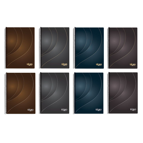 ΤΕΤΡΑΔΙΟ ΣΠΙΡΑΛ SKAG GOLD & SILVER 21X29 A4 ΘΕΜΑΤΑ 2 ΧΑΡΤΙ 80gr 60Φ N9532