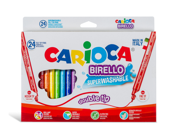 ΜΑΡΚΑΔΟΡΟΙ CARIOCA BIRELO SUPERWASHABLE  24ΧΡΩΜ.