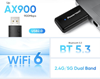 ΑΝΤΑΠΤΟΡΑΣ DUAL WIFI-BLUETOOTH POWERTECH ασύρματος USB αντάπτορας δικτύου & Bluetooth 5.3 PT-1387, 900Mbps WiFi 6
