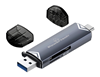 ΑΝΤΑΠΤΟΡΑΣ POWERTECH card reader PT-1343 για SD & micro SD, USB 3.2, 5Gbps, γκρι
